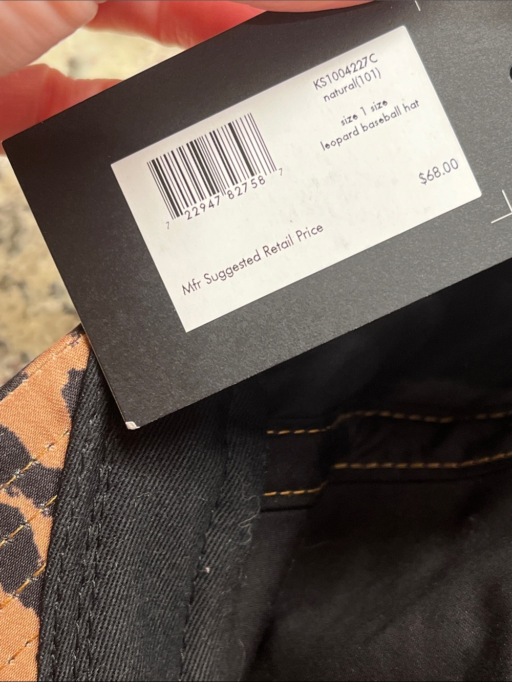 Kate Spade Leopard Baseball Cap NWT - Picture 5 of 5